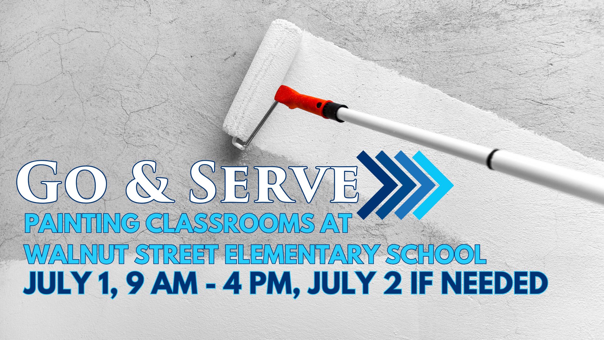 Painting Classrooms at walnut Street Elementary school