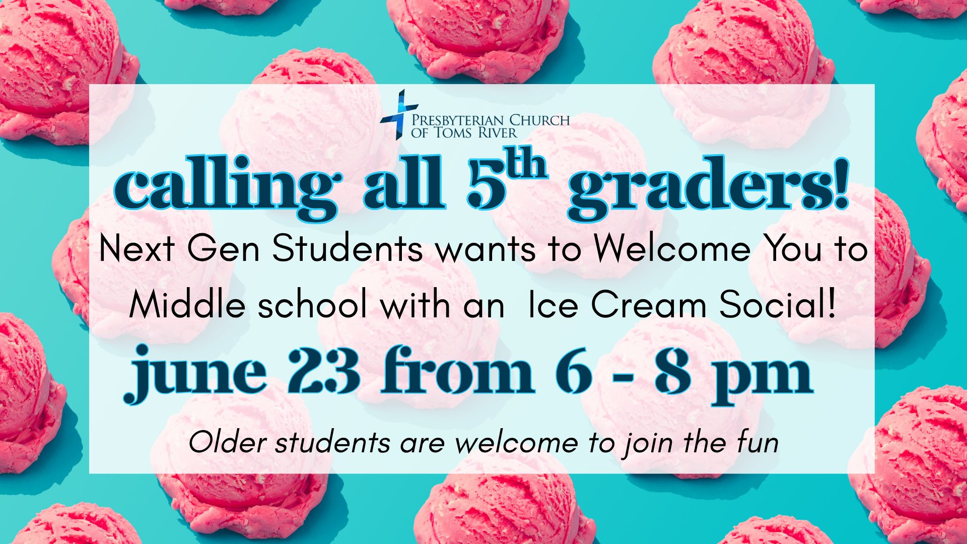 5 6 grade ice cream invite