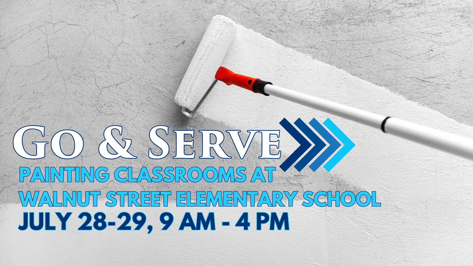 Painting Classrooms at walnut Street Elementary school